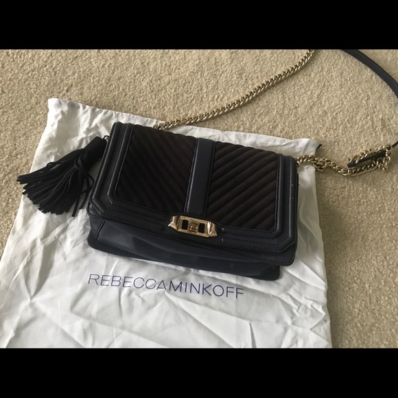 Rebecca Minkoff Bags Rebecca Minkoff Blue Chevron Quilted Crossbody Poshmark